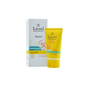 کرم ضد آفتاب رنگی لایسل مدل Sunsel SPF50 مناسب پوست چرب