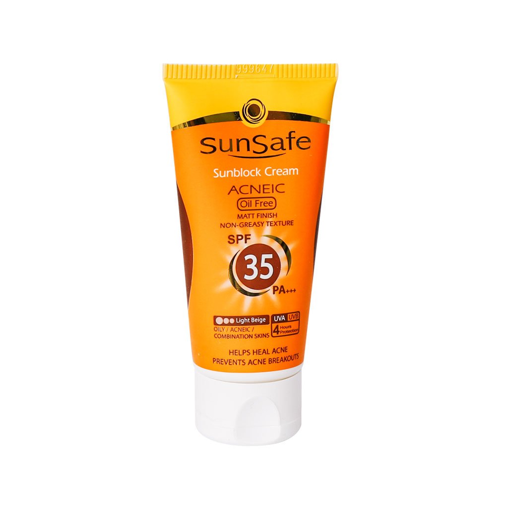 کرم ضد آفتاب رنگی فاقد چربی SPF35 سان سیف
