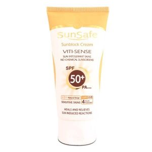 کرم ضد آفتاب رنگی SPF50 سان سیف مدل Viti-Sense