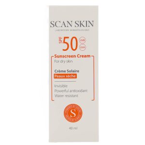 کرم ضد آفتاب بی رنگ پوست خشک SPF50 اسکن اسکین
