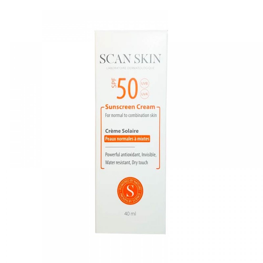 کرم ضد آفتاب اسکن اسکین 50 SPF پوست نرمال تا مختلط (فاقد رنگ)