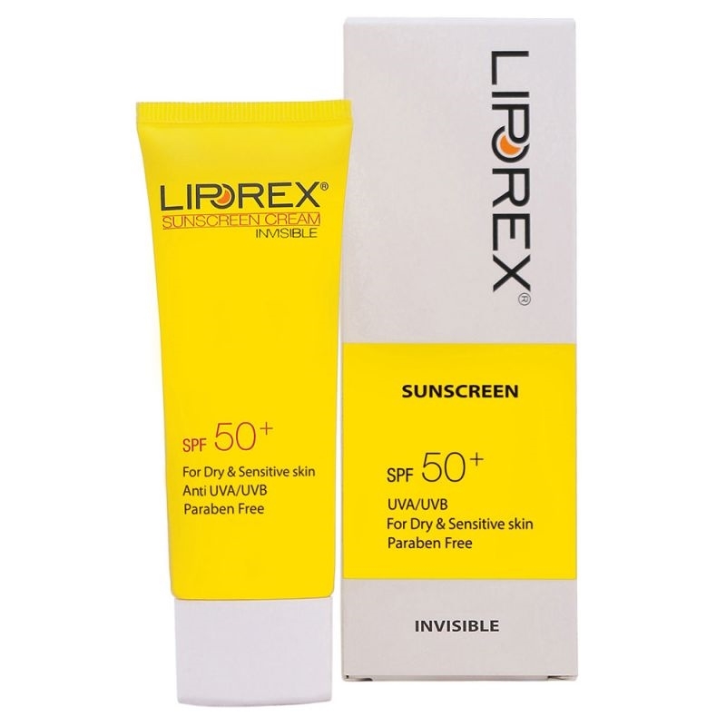 کرم ضد آفتاب بی رنگ +SPF50 پوست خشک و حساس لیپورکس