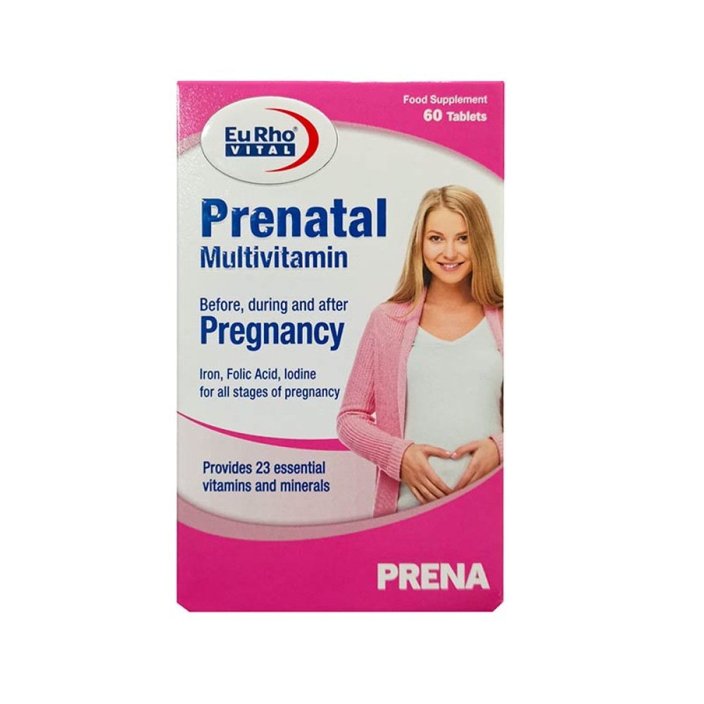 پریناتال مولتی ویتامین یوروویتال 60 عددی | مولتی ویتامین کامل دوران بارداری
