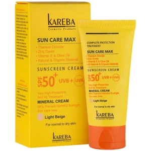 کرم ضد آفتاب ضد چروک سان کر مکس SPF50 بژ روشن کاربا 50 میل